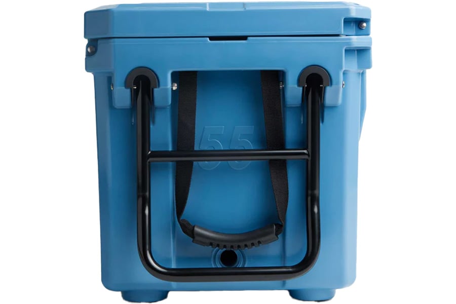 CADDIS 55 Quart Wheeled Roto Molded Super Cooler Blue